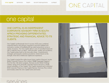 Tablet Screenshot of onecapital.co.za